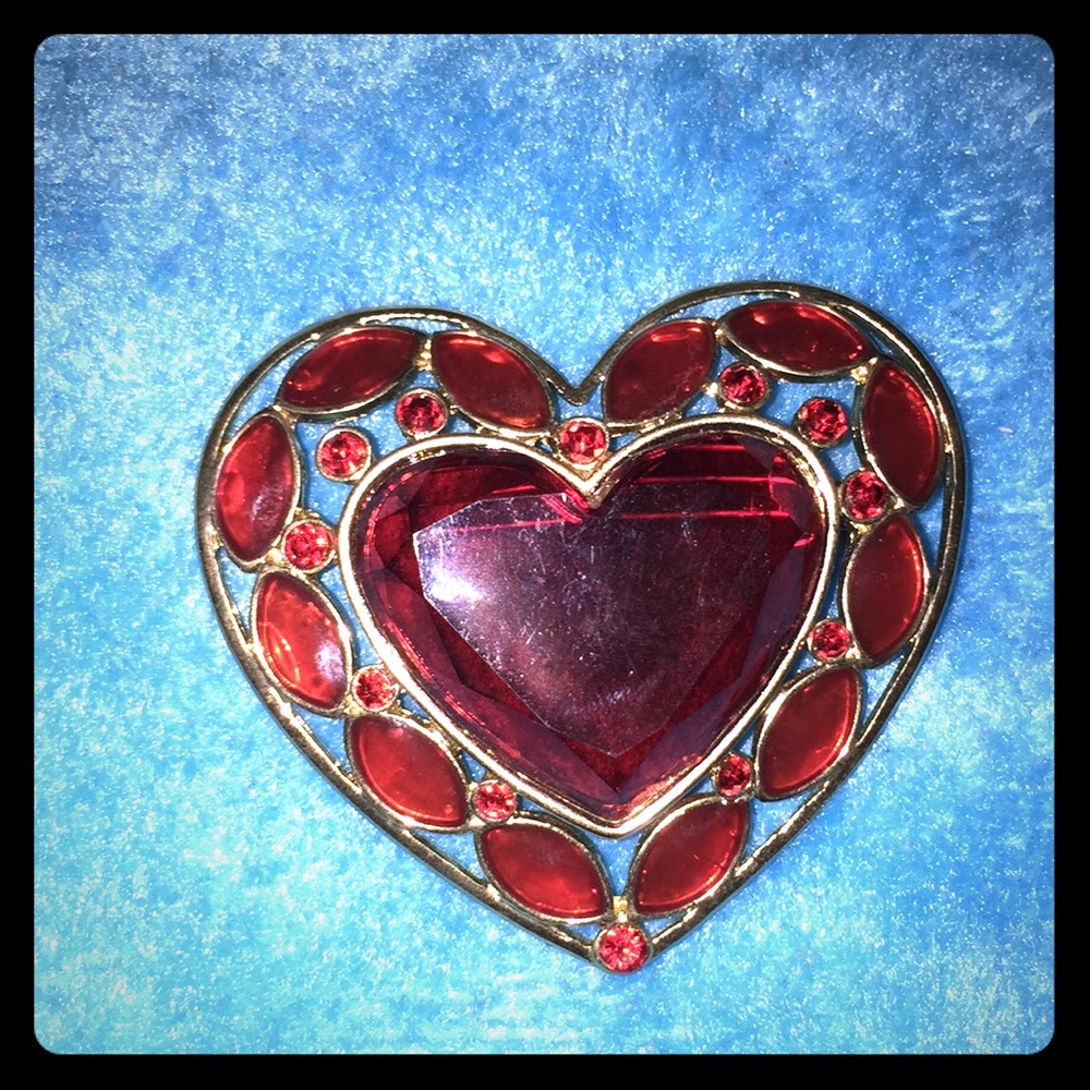 Heart brooch